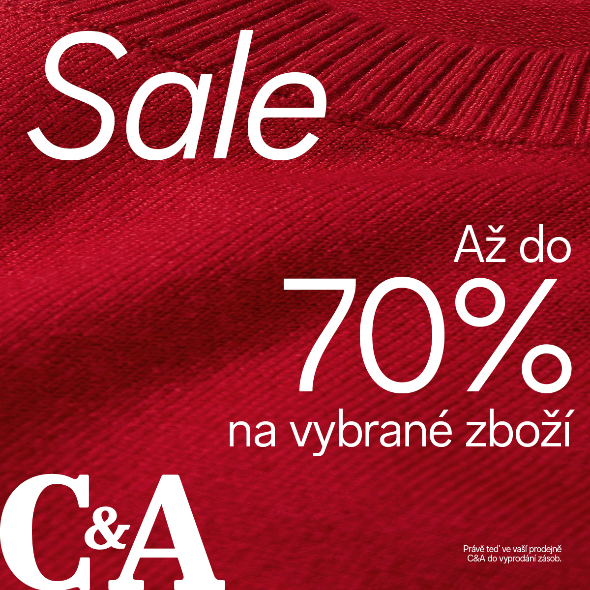 Výprodej až do 70 % na vybrané zboží