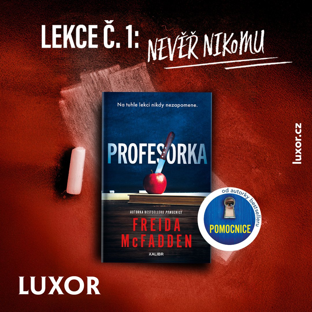 poster - Knižní novinka Profesorka – Freida McFadden