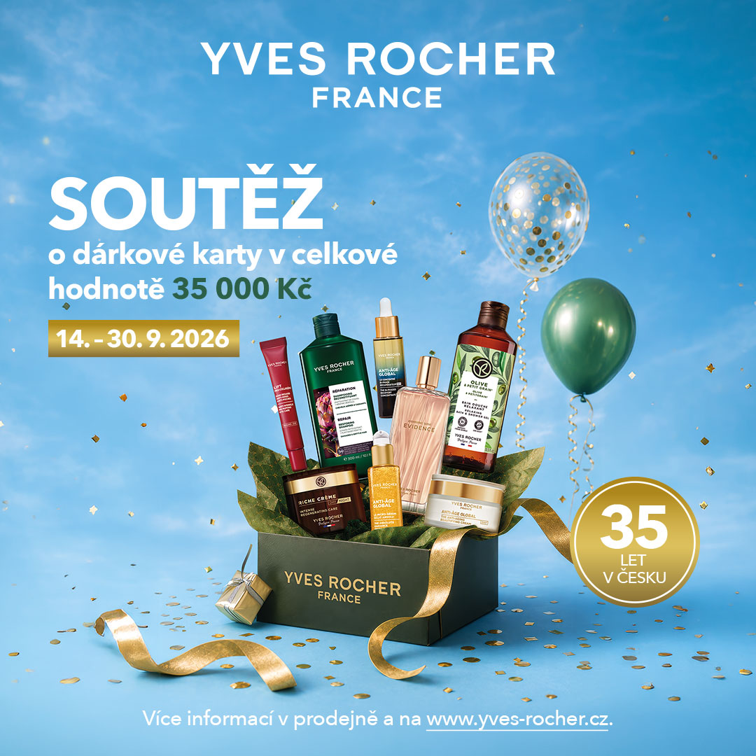Soutěž o dárkové poukazy Yves Rocher v hodnotě 35000 Kč!