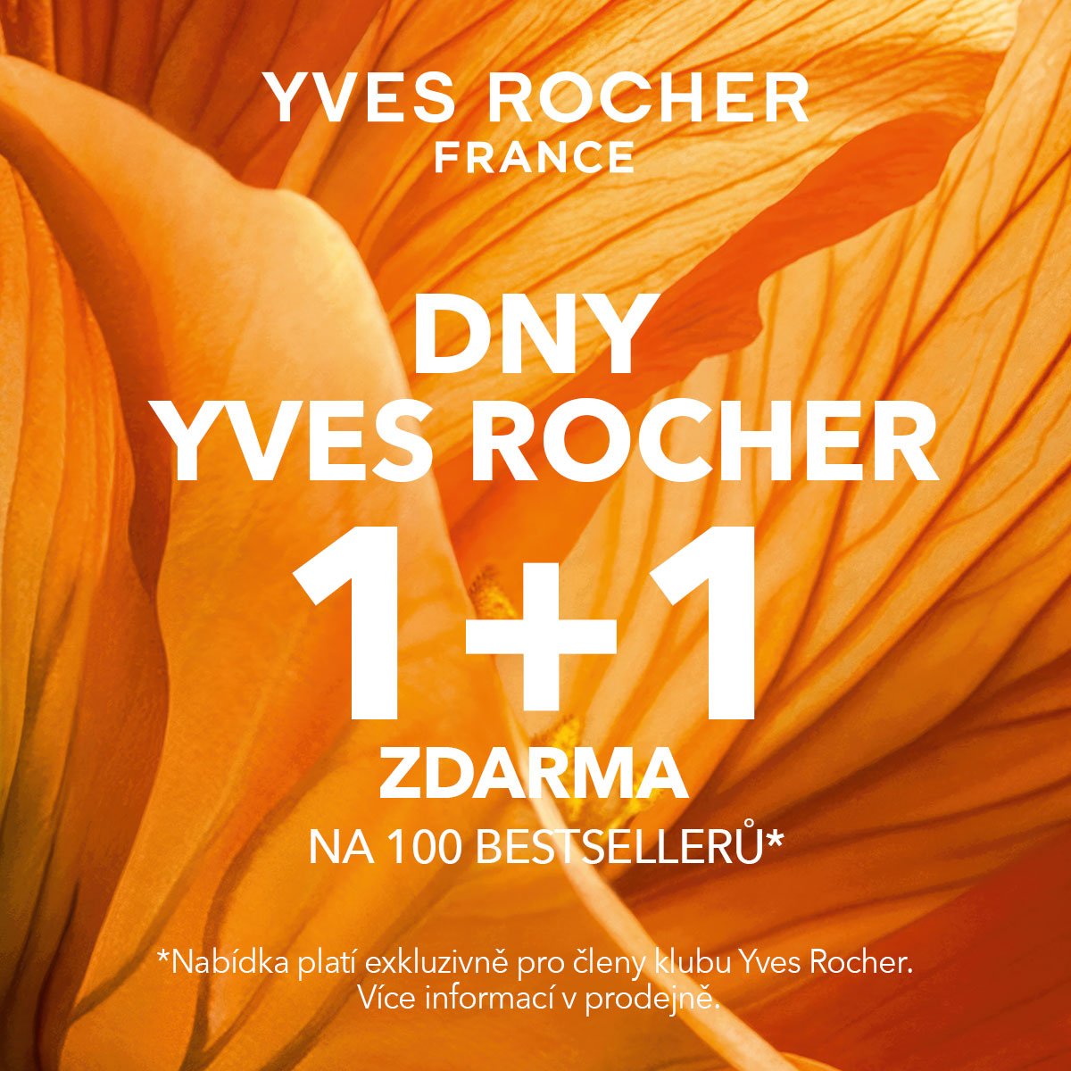 poster - Dny Yves Rocher – 1+1 zdarma na 100 bestsellerů