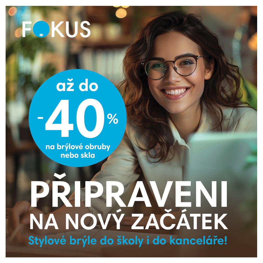 40% na brýlové obruby nebo skla