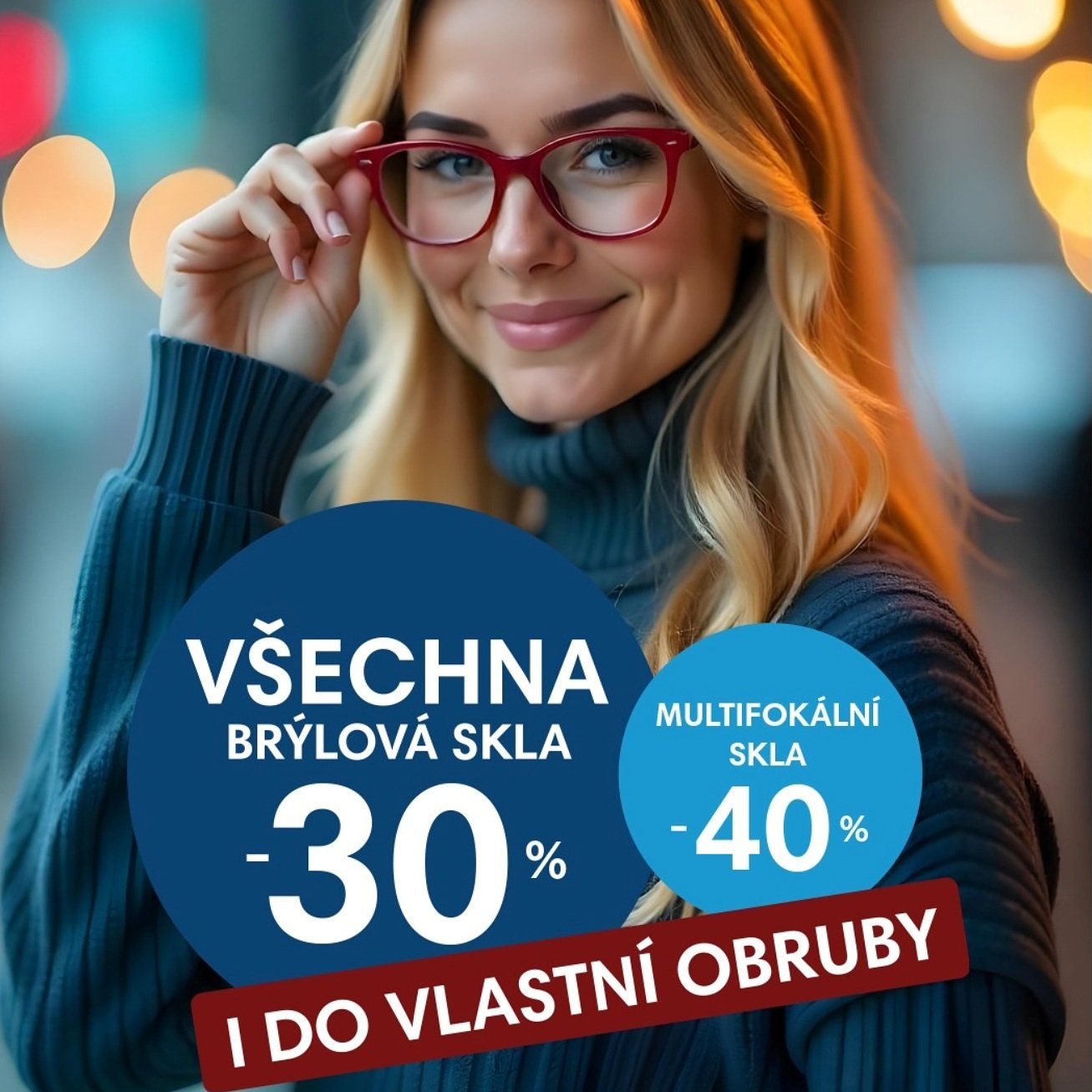 Sleva na všechna brýlová skla