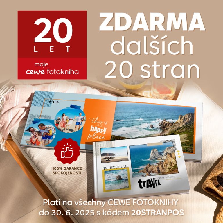 20 years of CEWE PHOTOBOOKS = 20 more pages FREE