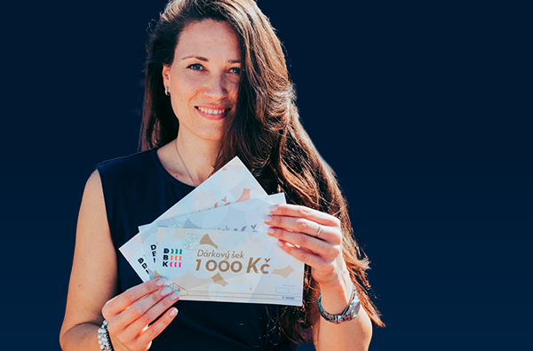 <p>Donate <br />DBK vouchers in the value of <br />200, 500 and 1000 CZK</p>