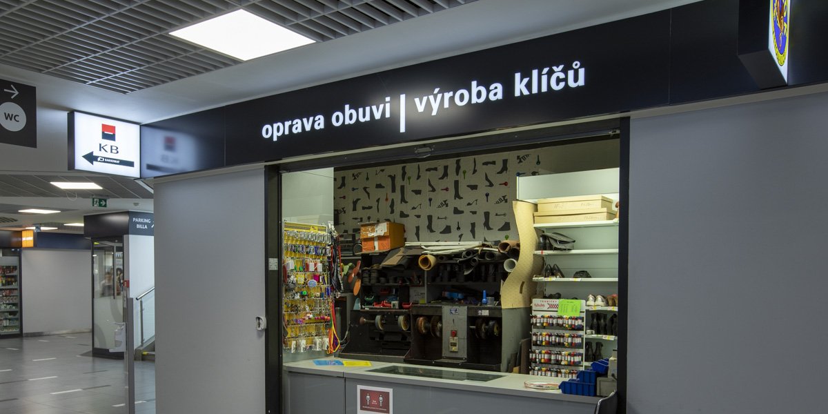 Žralok – klíče, oprava obuvi